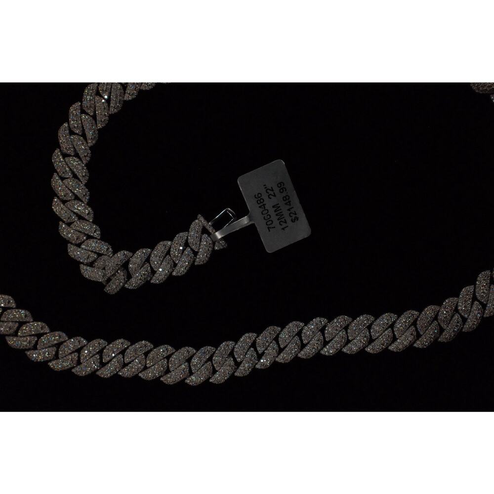 MOISSANITE Chain 925 Sterling Silver Passes Tester Real Iced Hip Hop Necklace